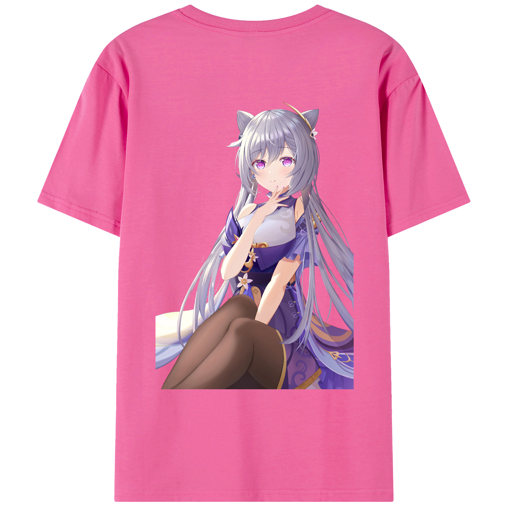 げんし神 刻晴 こくせい genshin Kokusei レディース半袖Tシャツ(バックプリント)